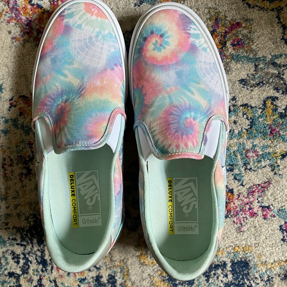 NWOT tie dye slip on vans